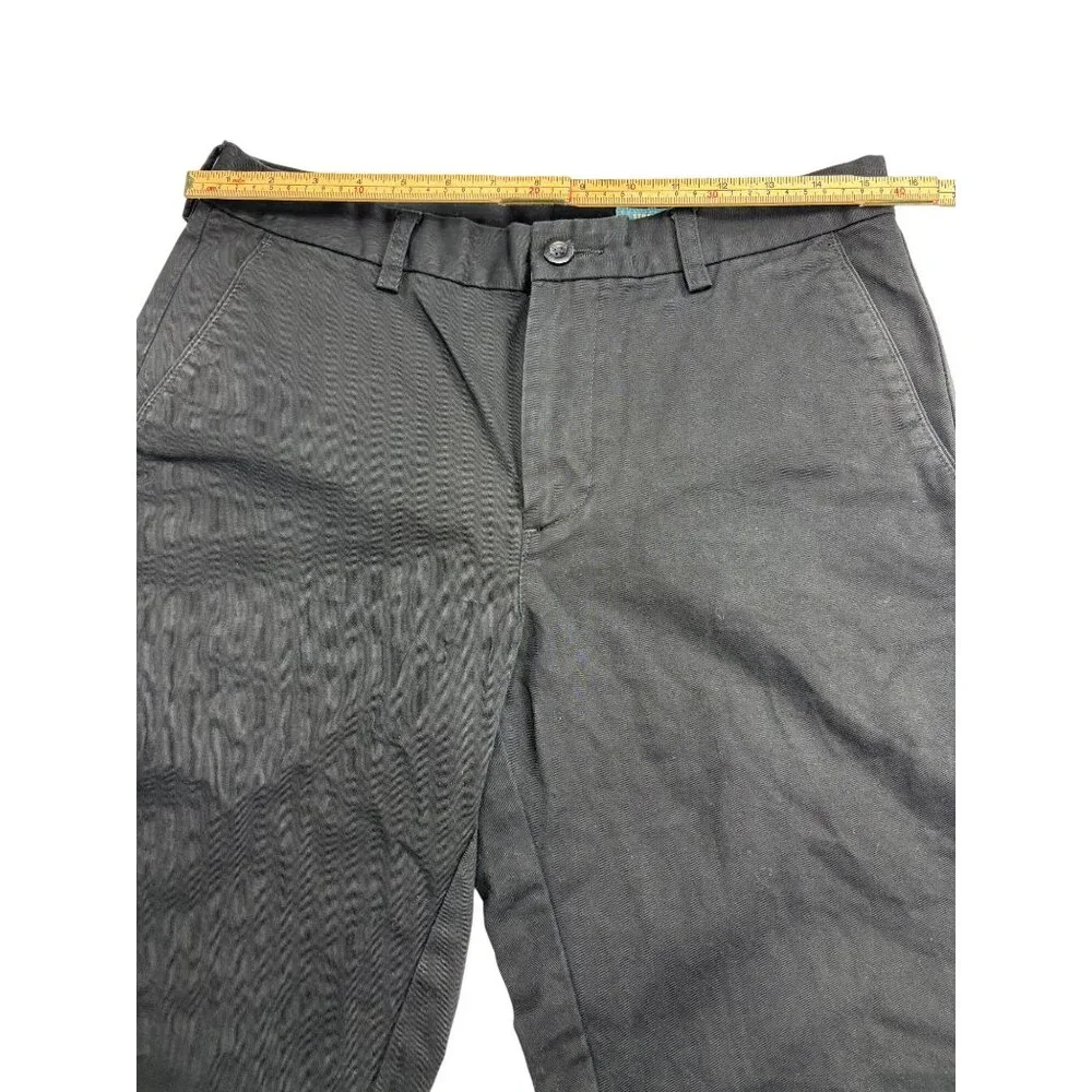 Haggar Mens Black Straight Fit Pants 31x30 100% Cotton Made In Bangladesh